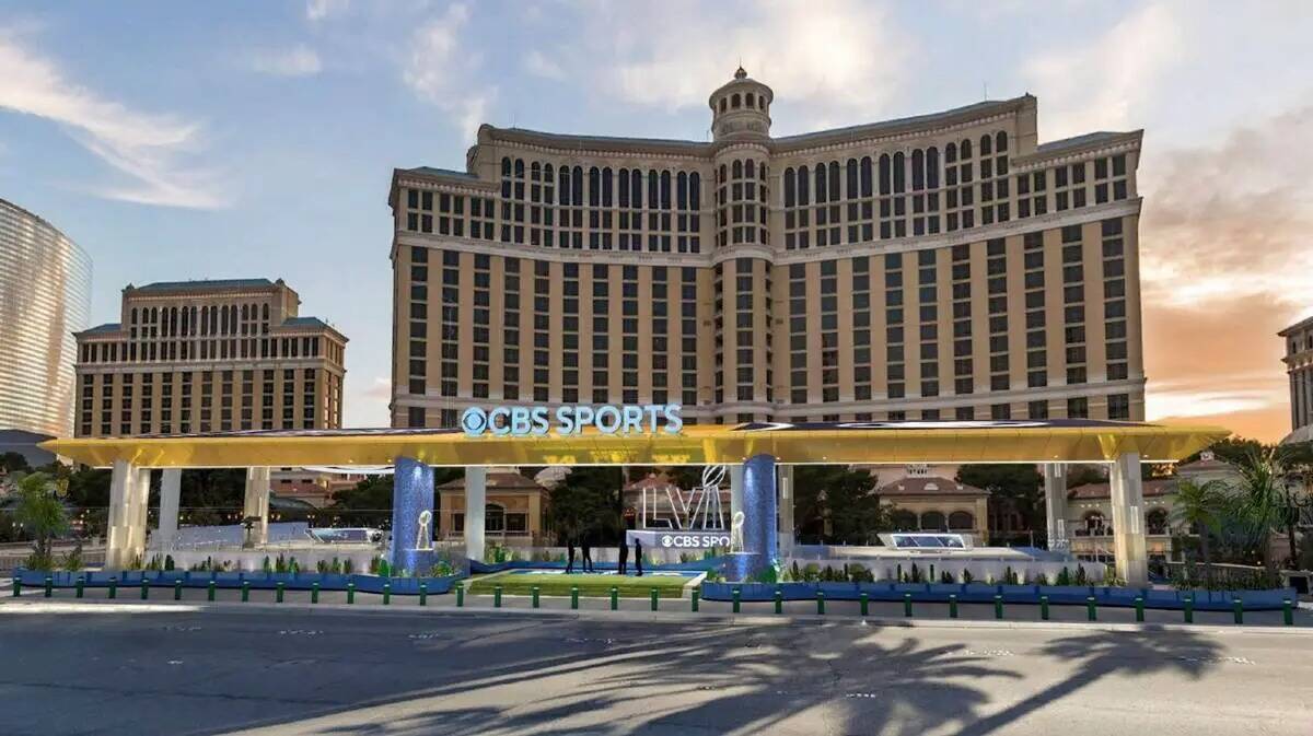 Una imagen muestra un posible escenario en las fuentes del Bellagio de Las Vegas para la semana ...