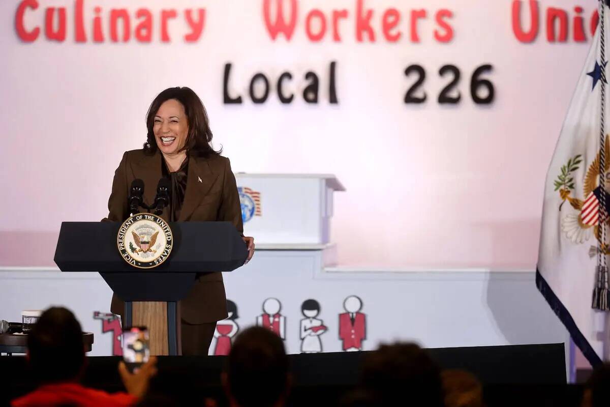 La vicepresidenta Kamala Harris se dirige a los miembros e invitados del Sindicato de la Culina ...