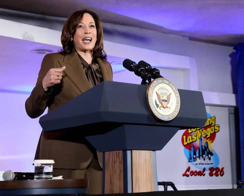 La vicepresidenta Kamala Harris se dirige a los miembros e invitados del Sindicato de la Culina ...