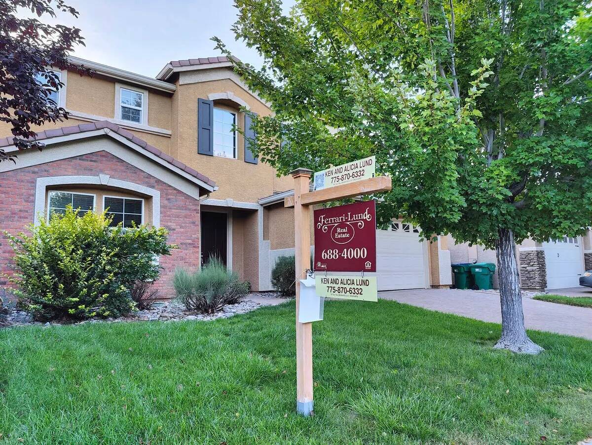 Una casa en venta en la zona de Reno el 24 de septiembre de 2023. (Jason Hidalgo/RGJ)