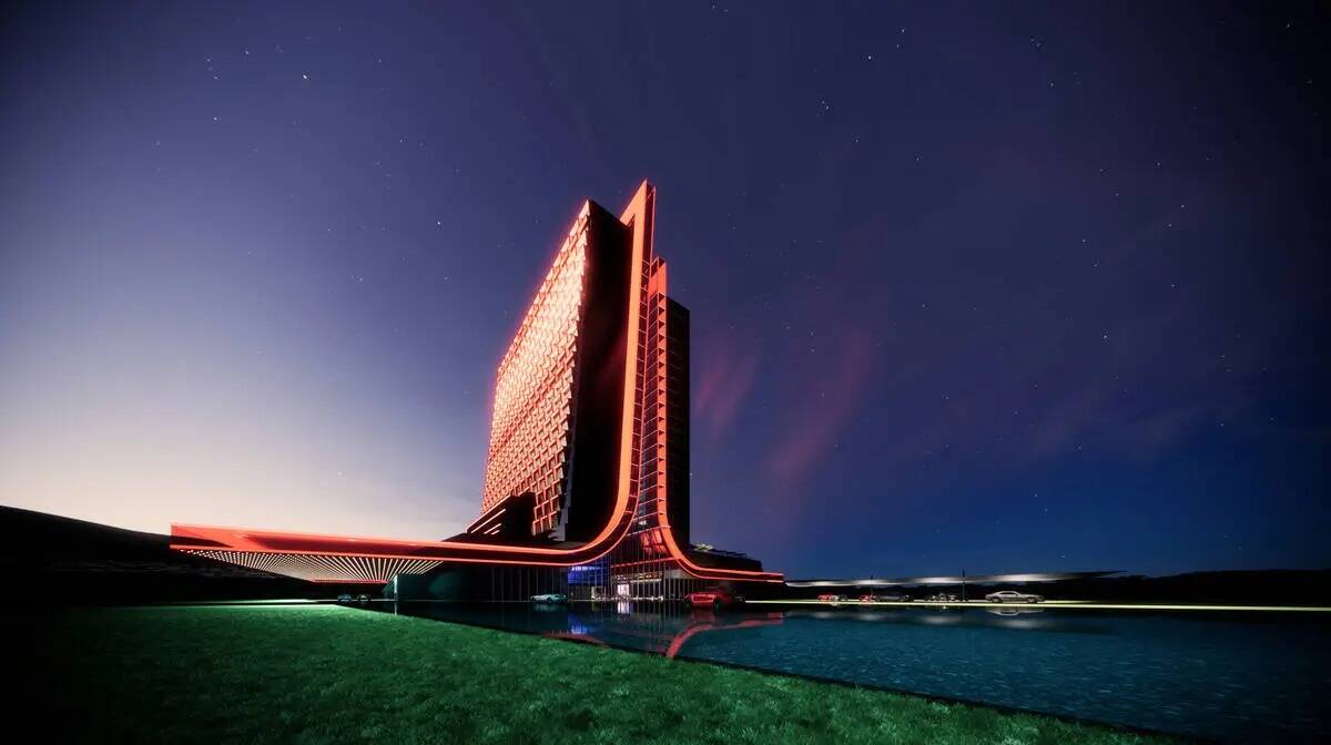 Render de los hoteles Atari diseñados por Gensler (Atari Hotels)