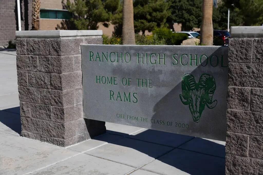 Rancho High School en Las Vegas se ve el martes, 25 de octubre 2022. (Erik Verduzco/Las Vegas R ...