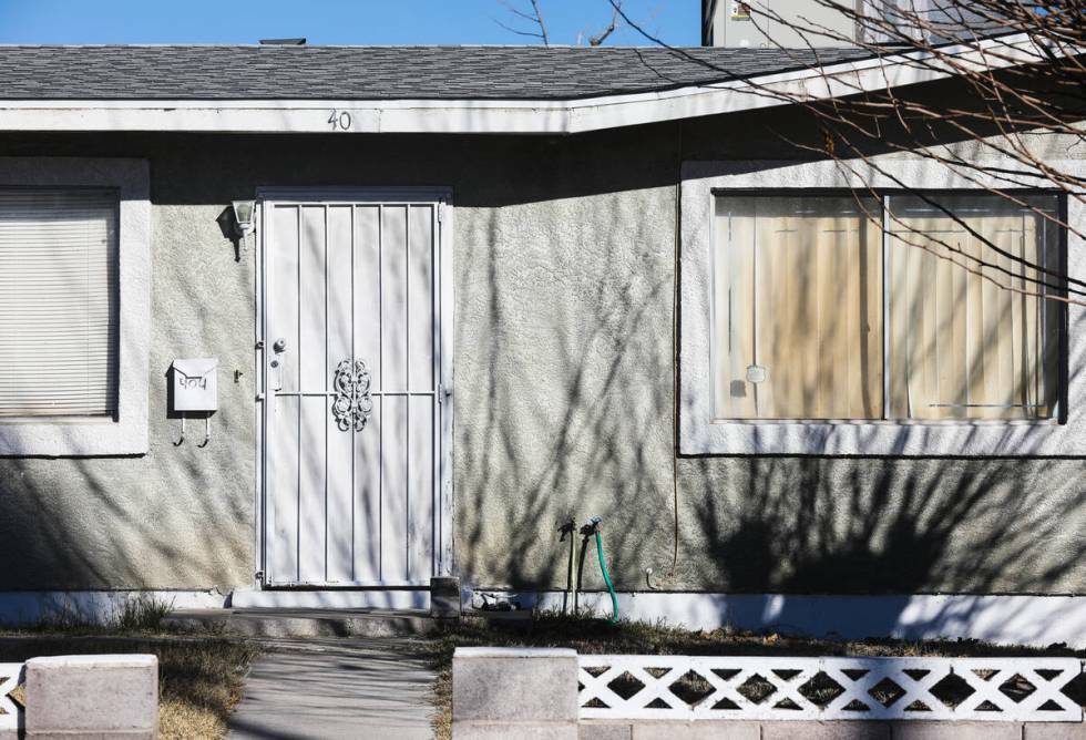 La antigua casa de Eddie Buford en North Las Vegas, el 16 de enero de 2024. (Rachel Aston/Las V ...