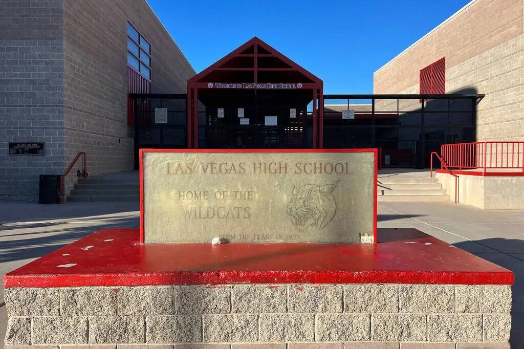 Las Vegas High School el lunes, 7 de febrero de 2022. (K.M. Cannon/Las Vegas Review-Journal)