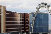 El Strip de Las Vegas, incluyendo el Palazzo, Wynn Las Vegas, Fontainebleau y el High Roller vi ...