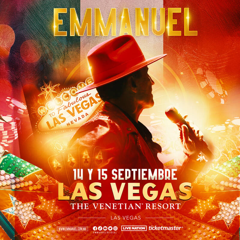 Emmanuel regresa a los escenarios de Las Vegas (Cortesía Live Nation)