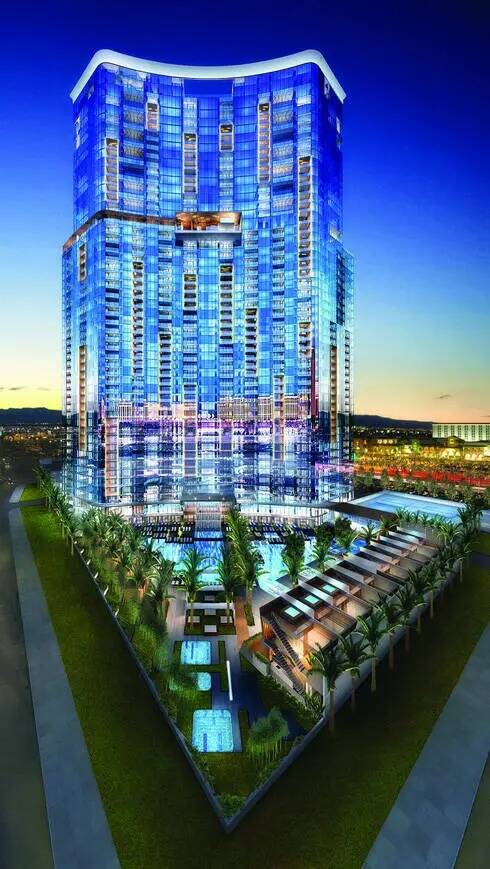 Representación de Vegas 888, una torre de condominios de 50 pisos que se planeaba construir ju ...