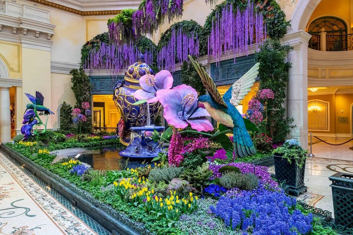 Exposición "Teas and Tulips" en el Bellagio Conservatory & Botanical Gardens. (Cortesía de MG ...