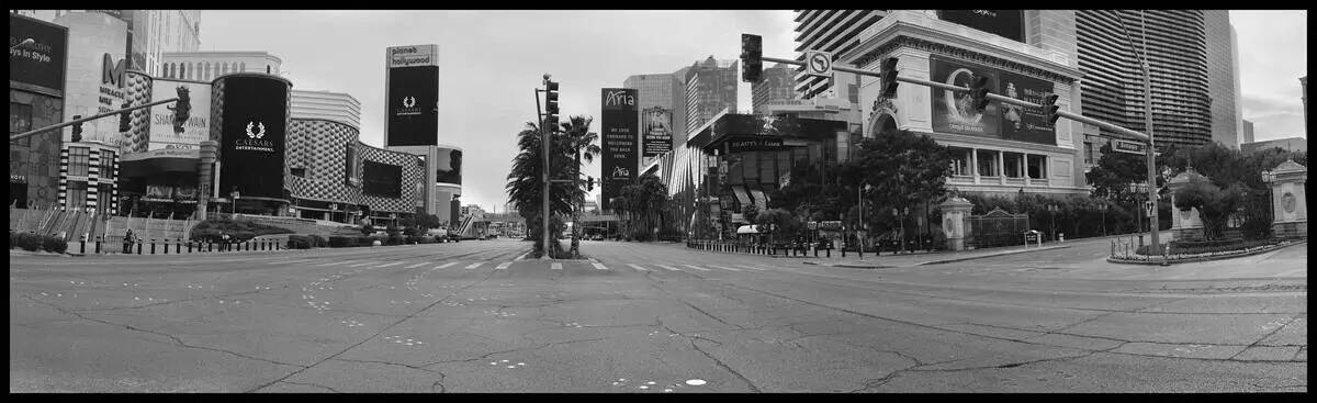 Las Vegas Boulevard en abril de 2020, durante la pandemia de Covid-19. (Fotografía de Sam Morris)