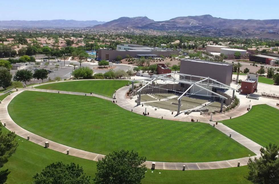 El Henderson Pavilion fotografiado el viernes 15 de mayo de 2020, en Henderson. Un estadio de h ...