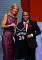 La jugadora de Syracuse Dyaisha Fair, derecha, posa para una foto con la comisionada de la WNBA ...