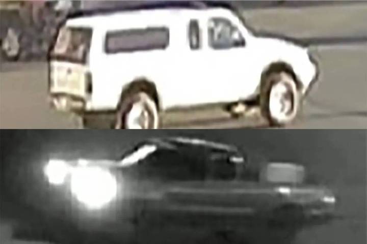 Fotos de vigilancia de dos camionetas Toyota Tundra 2008 sospechosas en el tiroteo y asesinato ...