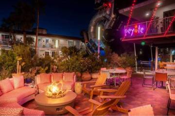La terraza del restaurante Peyote, en el centro de Las Vegas, en esta imagen de archivo de Las ...