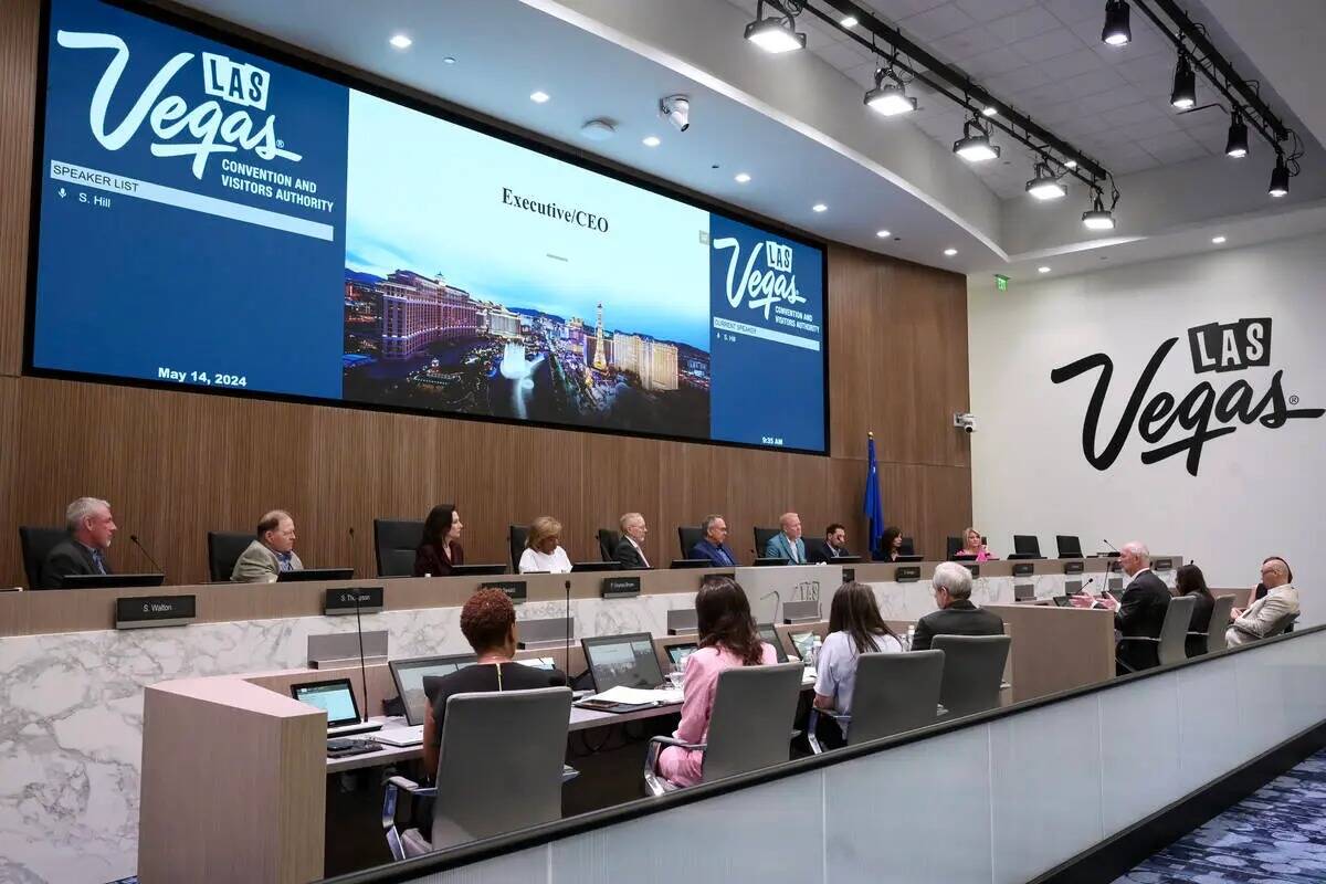 La reunión mensual de la Junta Directiva de LVCVA se celebra el martes 14 de mayo de 2024 en e ...