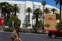 Cartelería exterior de Virgin Hotels Las Vegas fotografiada el jueves 9 de mayo de 2024, en La ...