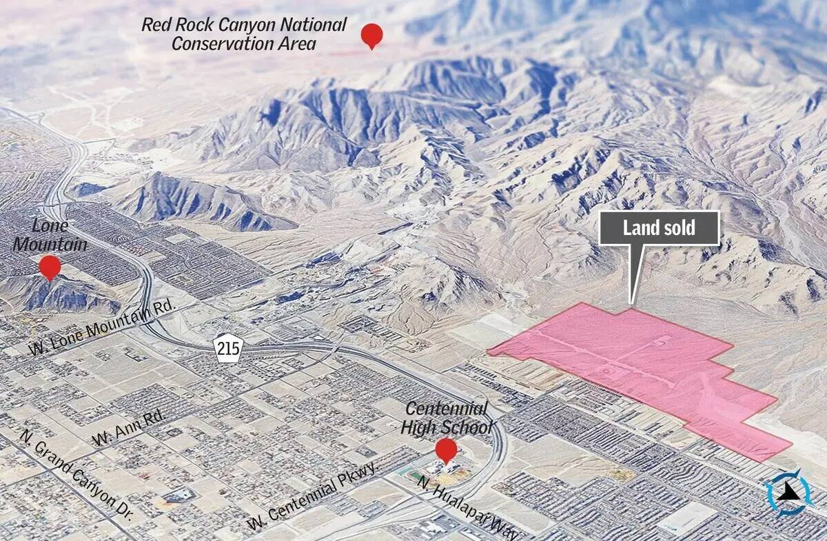 Ubicación del terreno en el que se construirán tres mil viviendas. (Wes Rand/Las Vegas Review ...