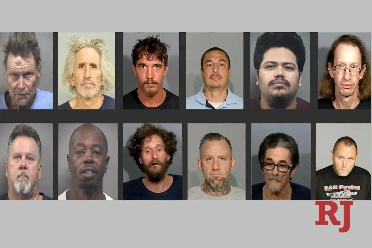 Doce de los más de 1,800 delincuentes sexuales del Condado Clark fueron arrestados por infring ...