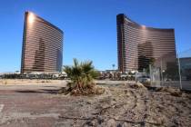 Un terreno vacío frente al hotel-casino Wynn Las Vegas fotografiado, el jueves 14 de diciembre ...