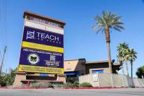 TEACH Las Vegas Charter School el domingo 8 de octubre de 2023 en Las Vegas. (Daniel Pearson/La ...