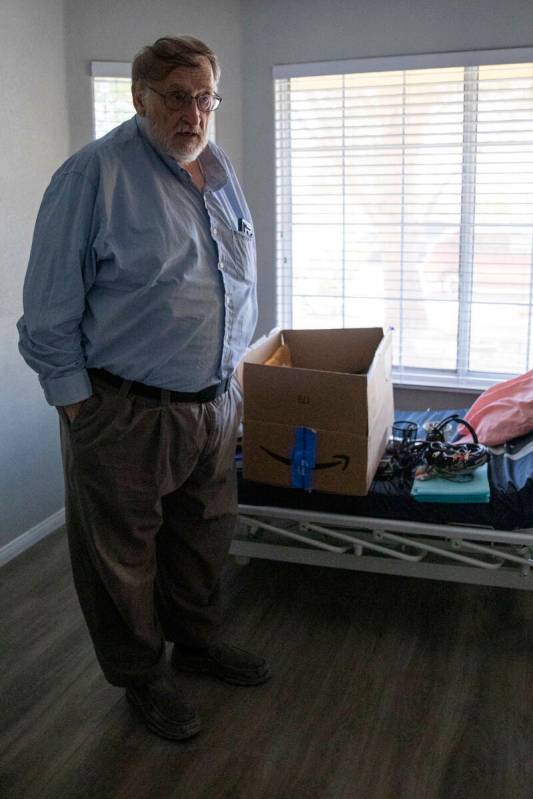 James Belnap en su casa, el lunes 24 de junio de 2024, en Mesquite, Nevada. Belnap, viudo de Ma ...