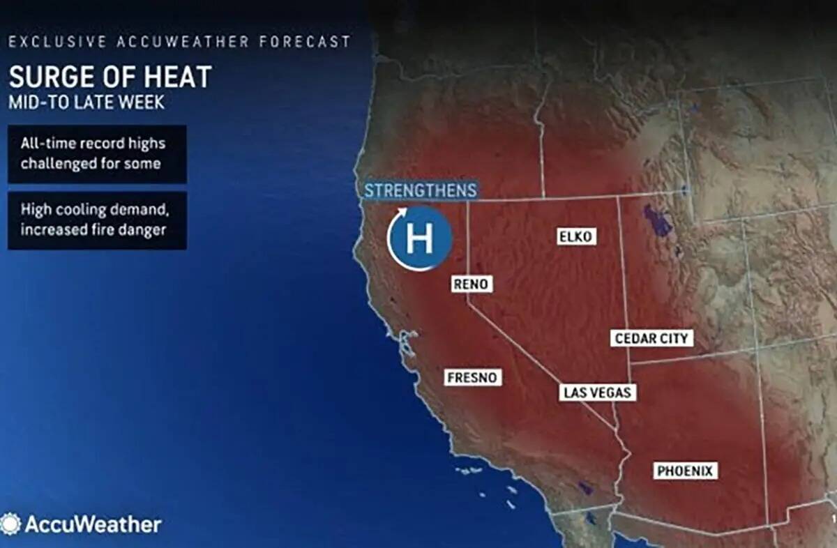 La oleada de calor podría traer un calor récord a varios estados del oeste esta semana, dice ...