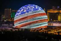 La Sphere ilumina el horizonte de Las Vegas con un deslumbrante espectáculo para celebrar el D ...