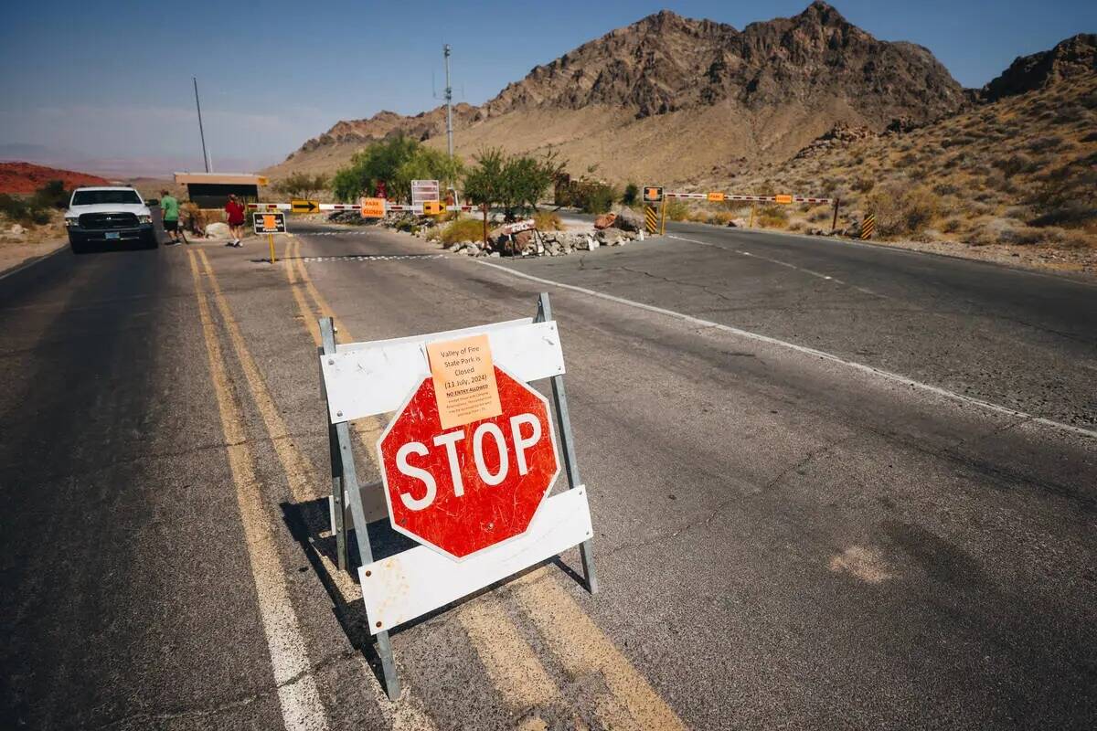 El Valley of Fire State Park estuvo cerrado a los visitantes el jueves 11 de julio de 2024, en ...