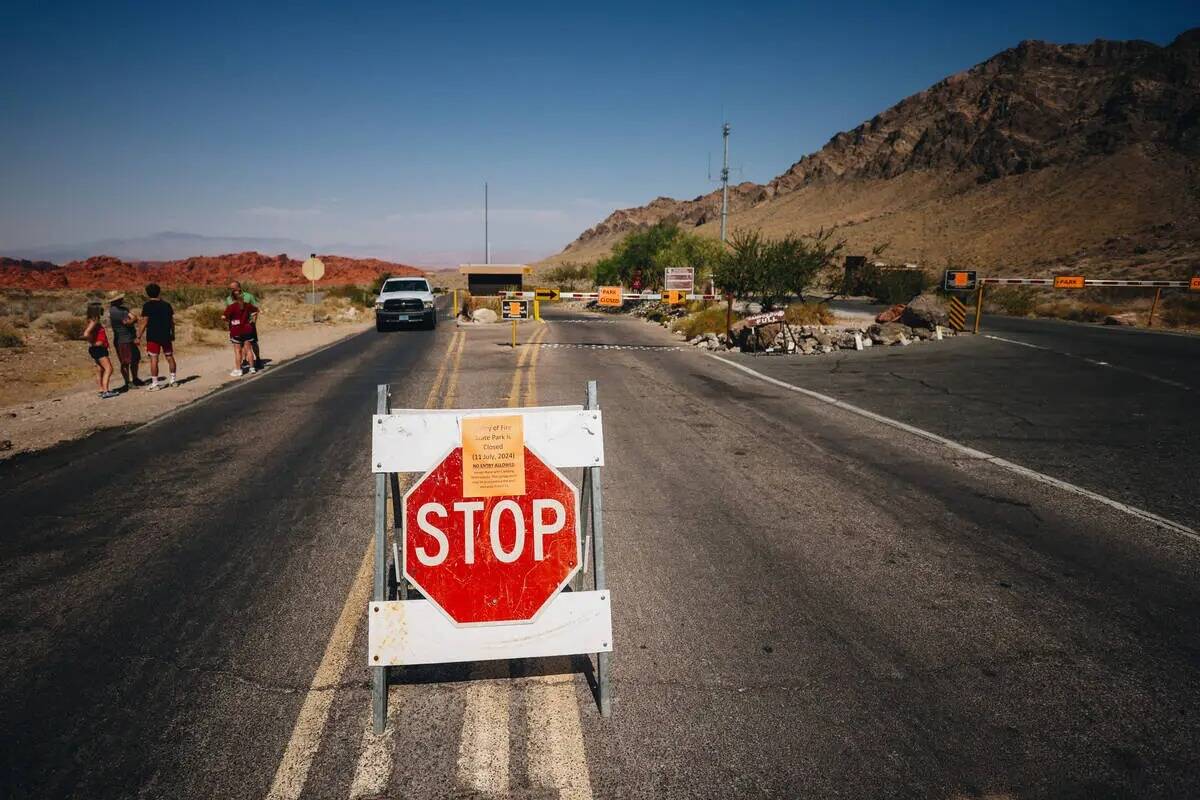 El Valley of Fire State Park estuvo cerrado a los visitantes el jueves 11 de julio de 2024, en ...