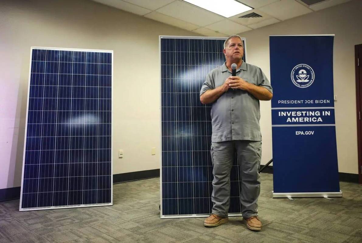 Guy Snow, miembro de la junta directiva de la organización sin fines de lucro Nevada Clean Ene ...