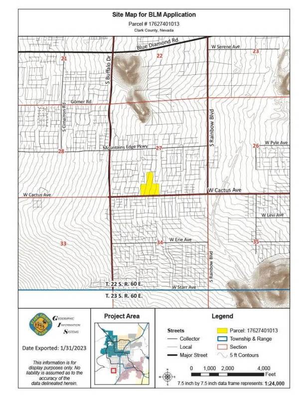 El siguiente mapa proporcionado por la Oficina de Gestión de Tierras muestra el sitio propuest ...