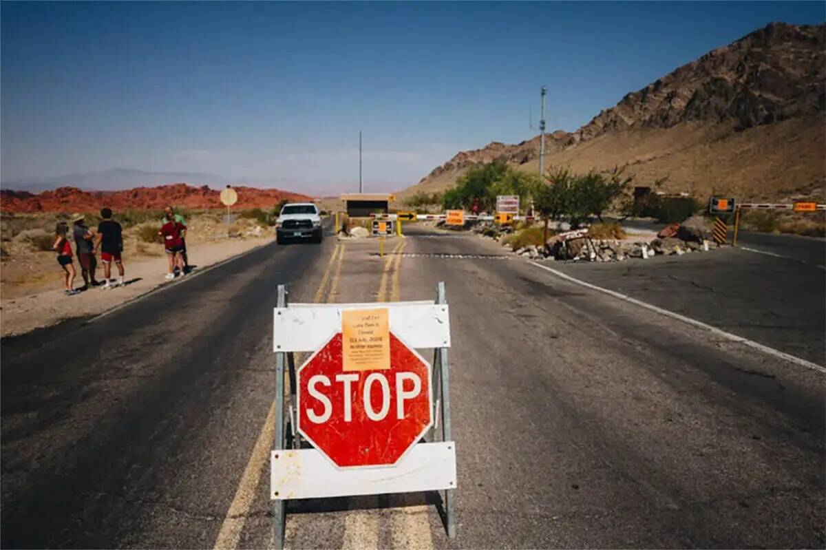 El Valley of Fire State Park está cerrado a los visitantes el jueves 11 de julio de 2024, en M ...