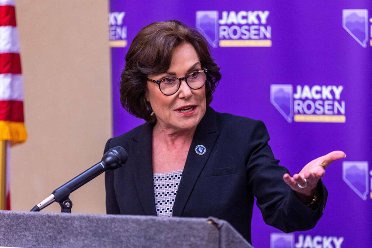 La senadora federal demócrata Jacky Rosen, el viernes 18 de agosto de 2023, en Las Vegas. (L.E ...