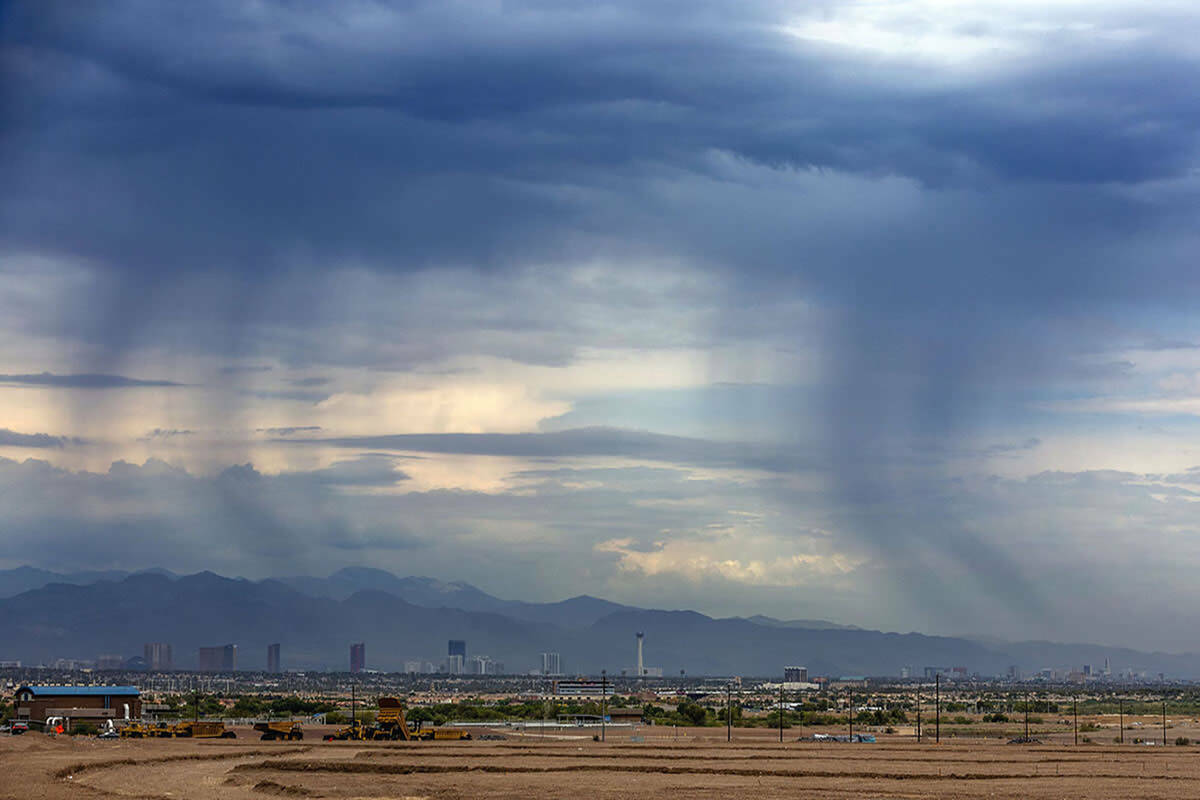 Es posible que llueva en el valle de Las Vegas el jueves 8 de agosto de 2024, según el Servici ...