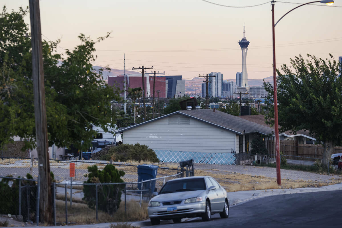 El vecindario de Windsor Park, en North Las Vegas, el lunes 19 de agosto de 2024. Un urbanizado ...