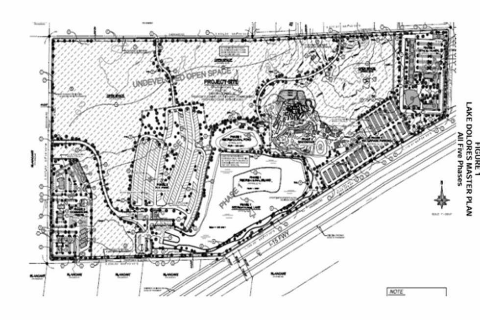 Mapa del lago Dolores una vez completadas las cinco fases de urbanización. (Comisión de Plani ...