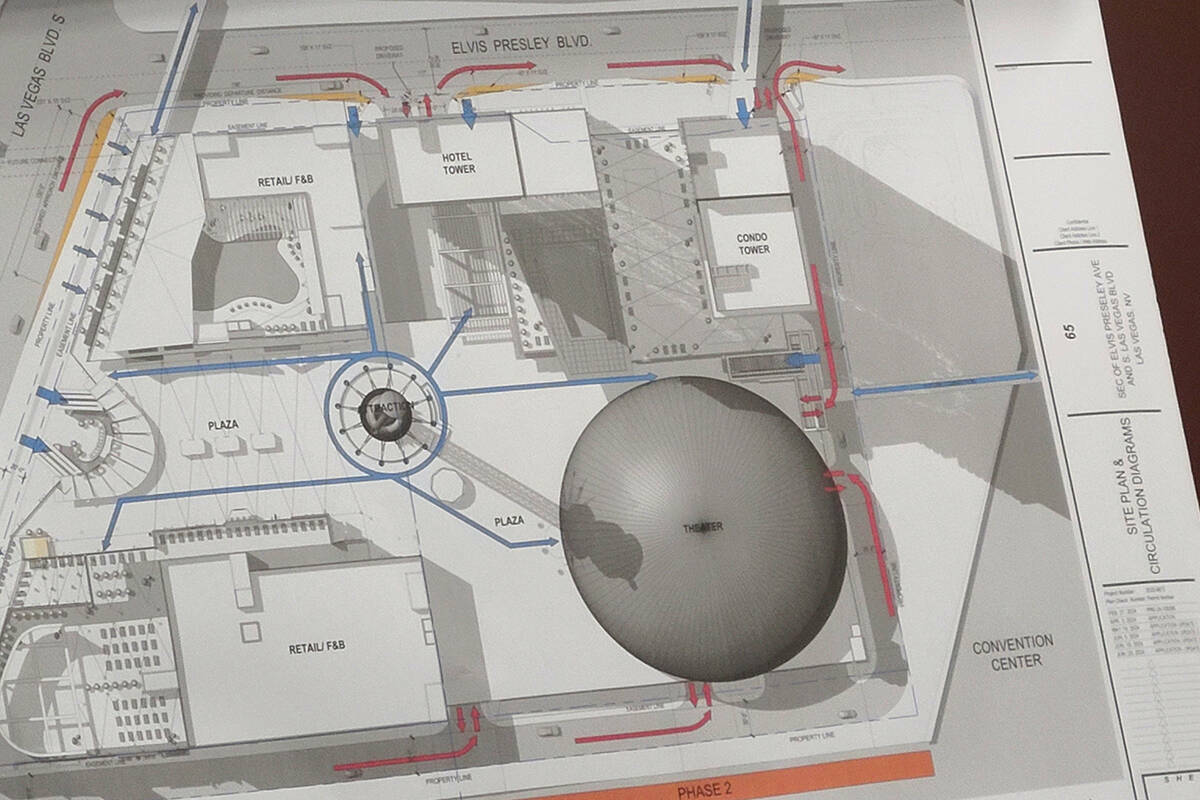 Un dibujo que ilustra el sitio de 10 acres que está siendo desarrollado por Brett Torino muest ...