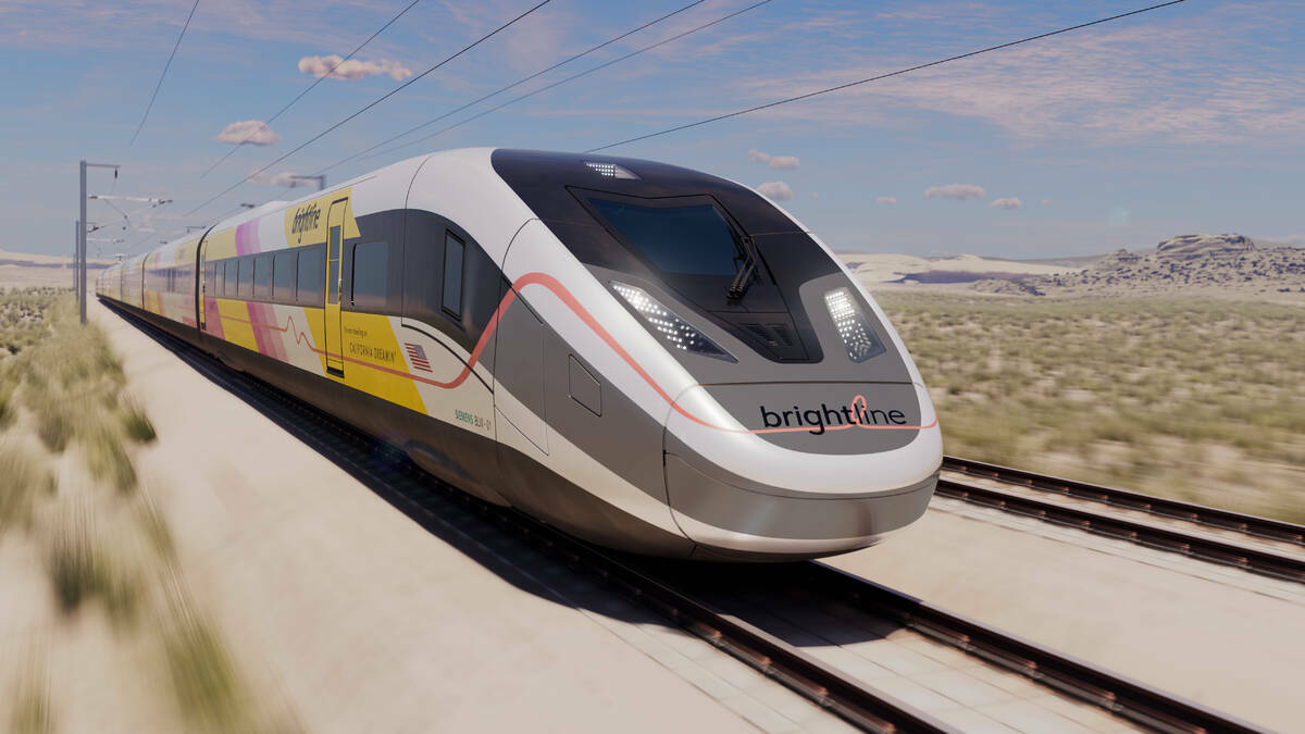 Representación de un tren Siemens Mobility American Pioneer 220, que se usará en la línea de ...