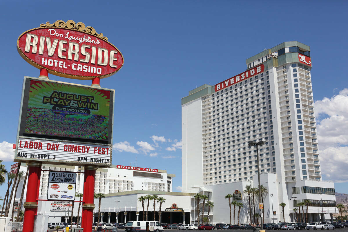 El hotel-casino Riverside en Laughlin visto el sábado 26 de agosto de 2017. (Las Vegas Review- ...