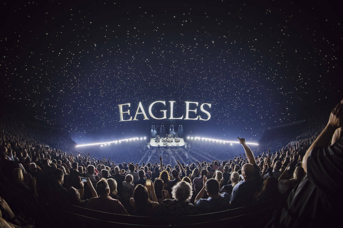 Una escena del estreno de la residencia de Eagles en la Sphere, el viernes 20 de septiembre de ...