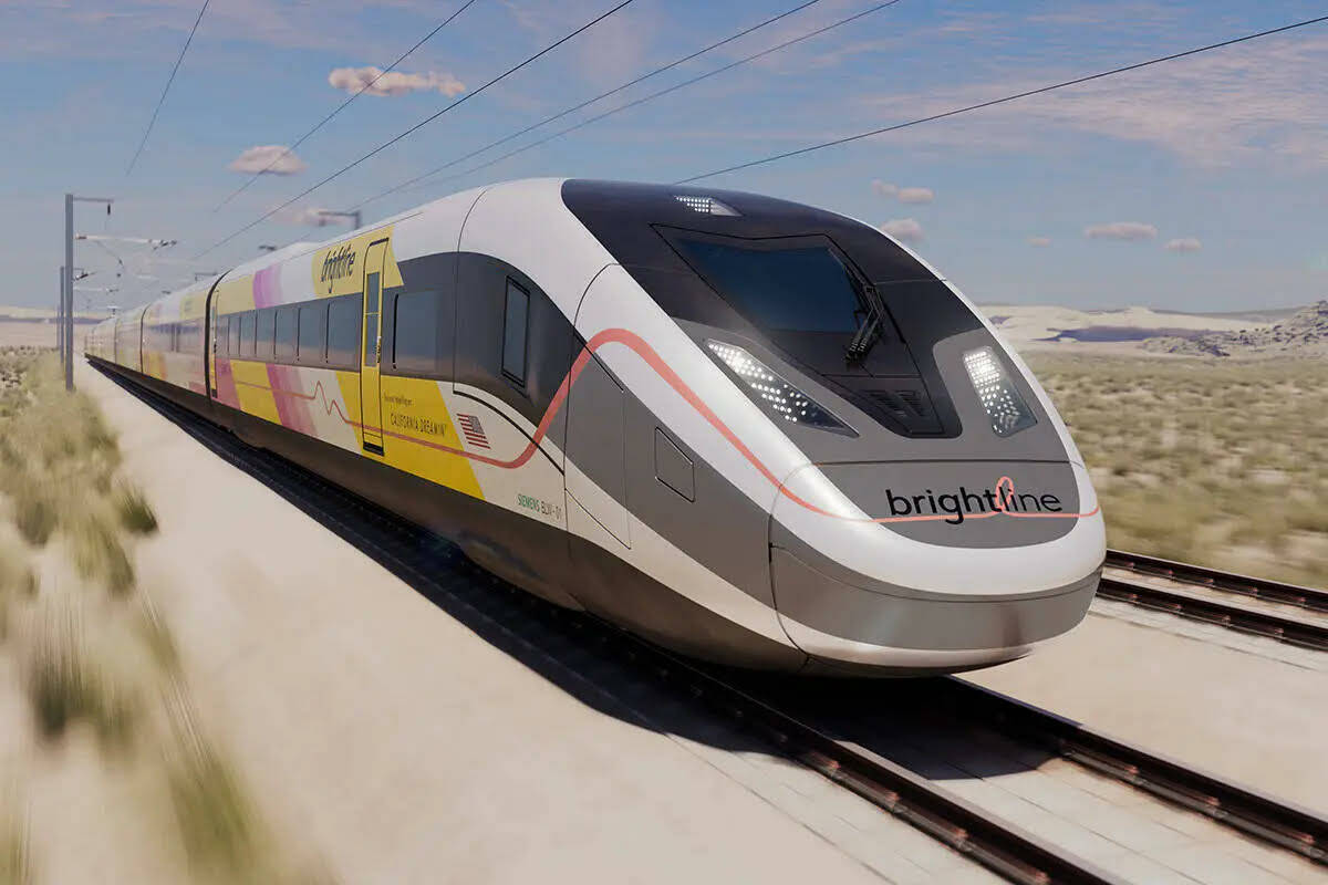 Representación del tren Siemens Mobility American Pioneer 220, que se usará en la línea de t ...