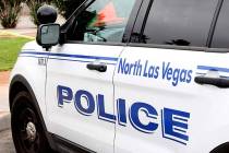 Un vehículo de la policía de North Las Vegas. (Michael Quine/Las Vegas Review-Journal)