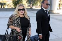 La exconcejal municipal de Las Vegas, Michele Fiore, llega a su juicio por fraude electrónico ...