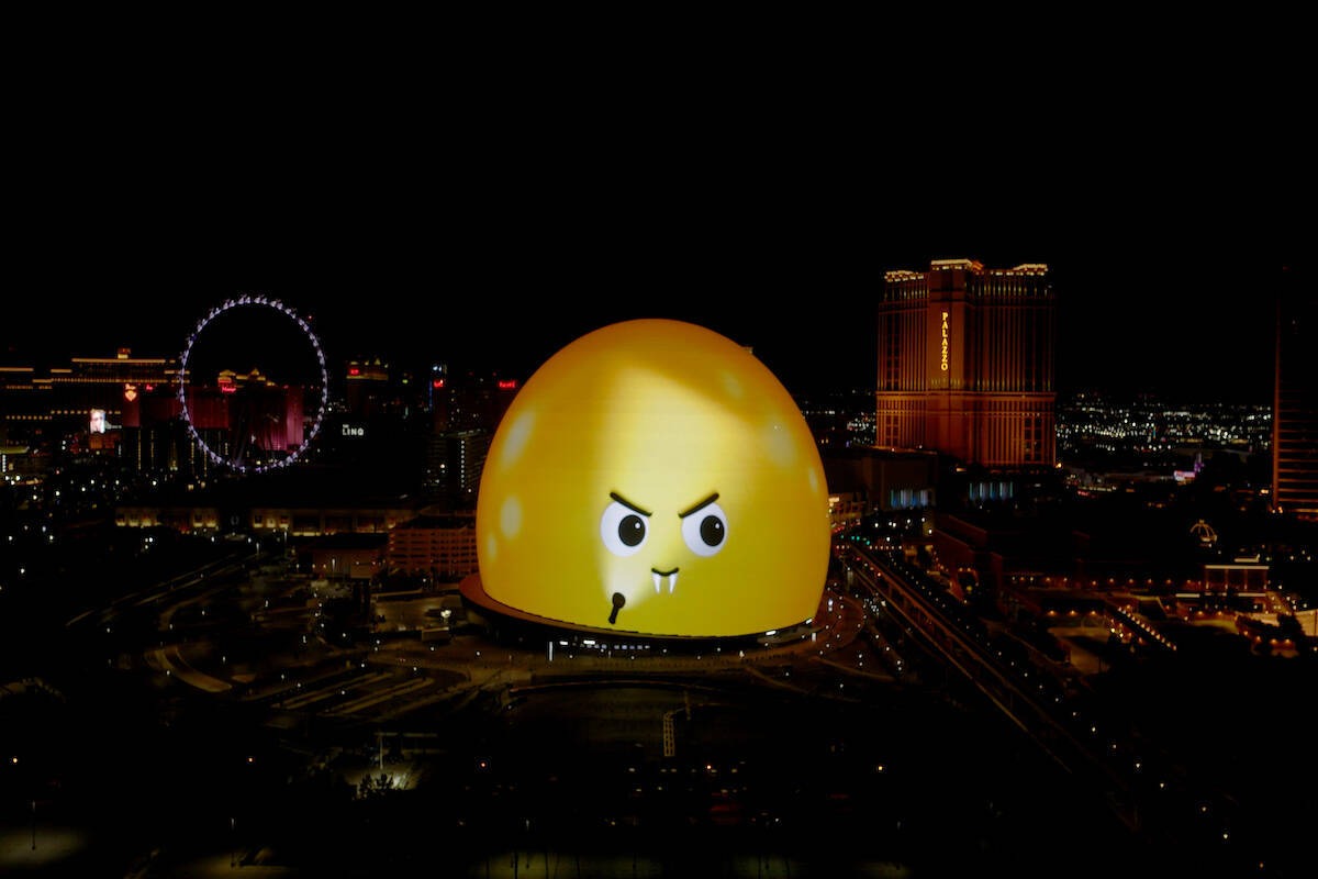 La Sphere en Las Vegas se está sumando al espíritu de las fiestas al mostrar contenido con te ...