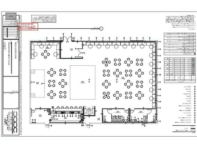 Planos del interior del Mamalona Night Club. (Presentado)