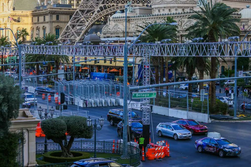 Construcción para el Las Vegas Gran Prix en el Strip, el 16 de noviembre de 2024, en Las Vegas ...