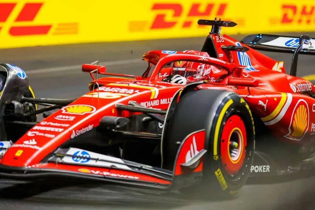 Formula 1 RB driver El piloto de Red Bull, Charles Leclerc, acelera por el circuito durante la ...